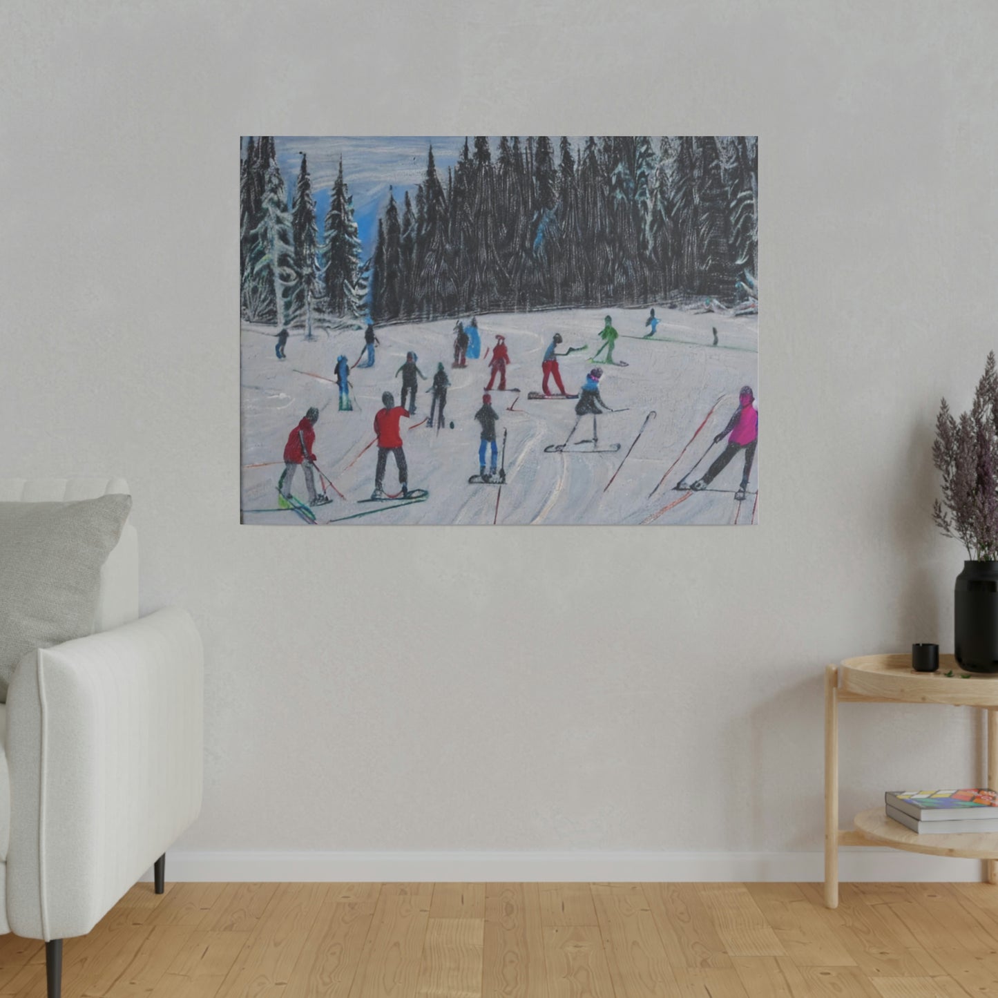 Skiing the Forest - Canvas Print