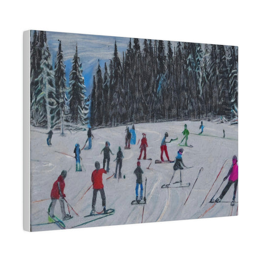 Skiing the Forest - Canvas Print