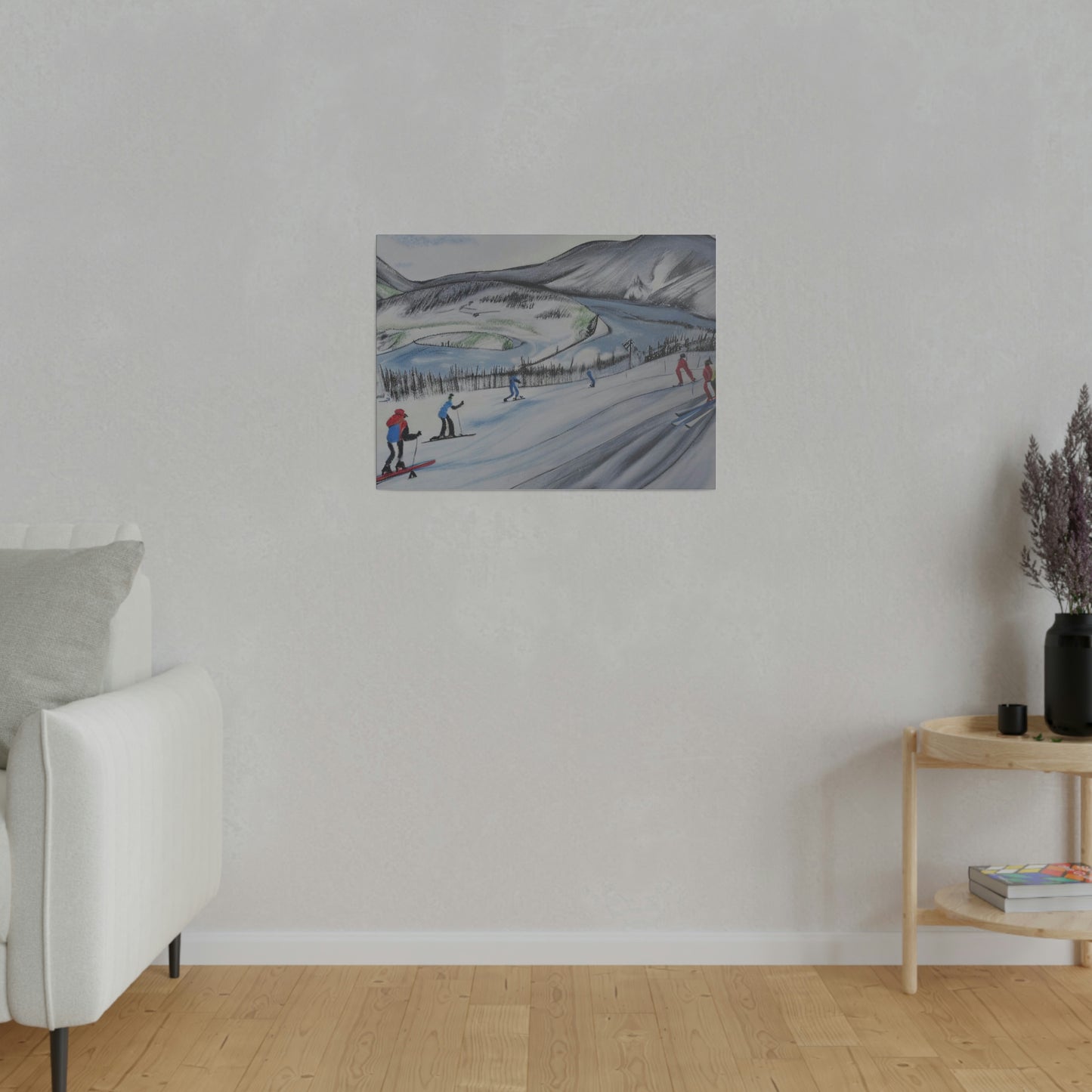 Skiing the Mountain - Canvas Print