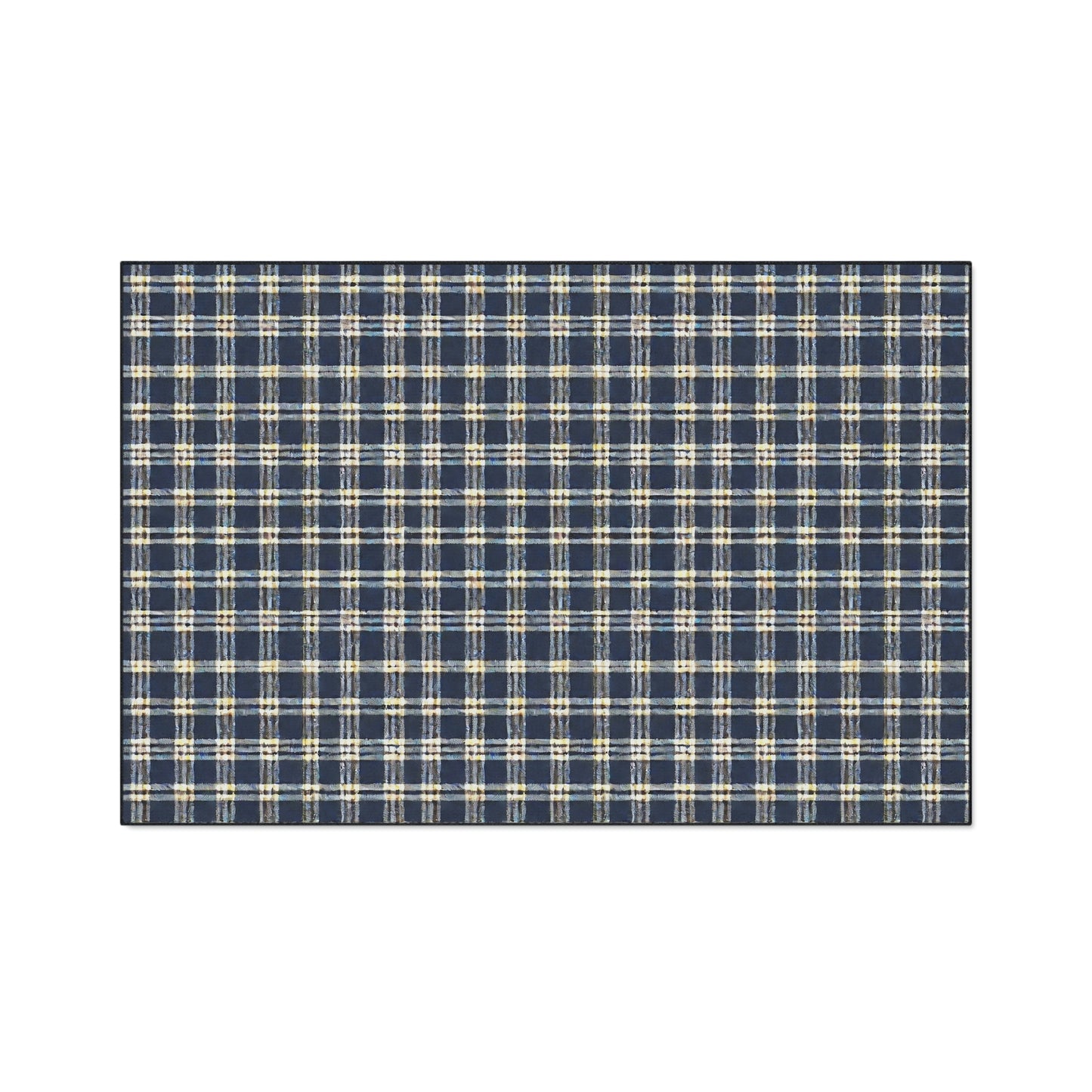 Heavy Duty Floor Mat - Blue Plaid