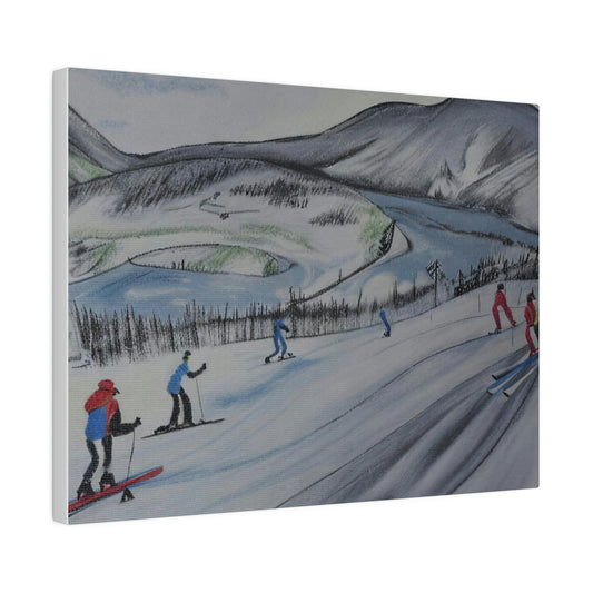 Skiing the Mountain - Canvas Print