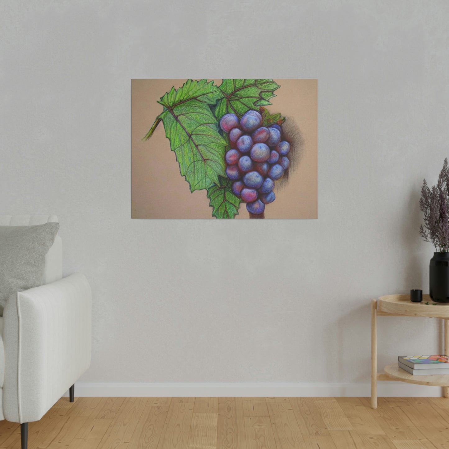 Chalk Grapes - Canvas Print
