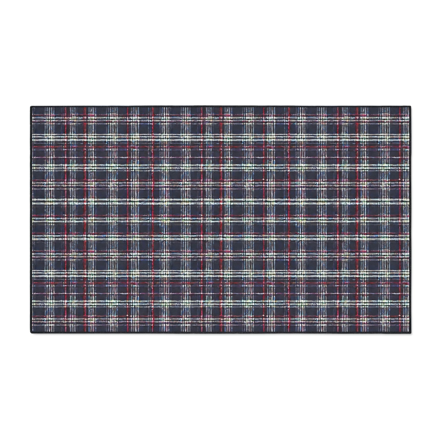 Heavy Duty Floor Mat - Blue/Red Plaid