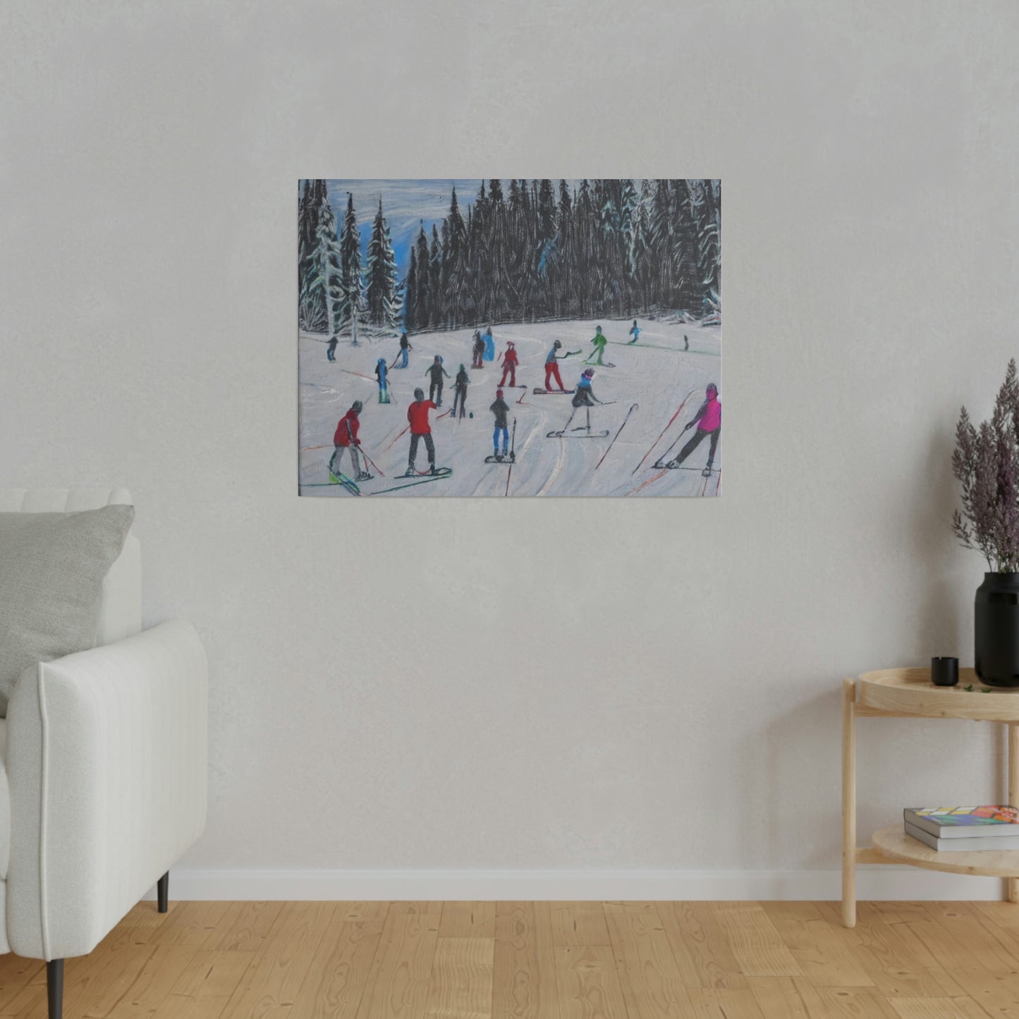 Skiing the Forest - Canvas Print