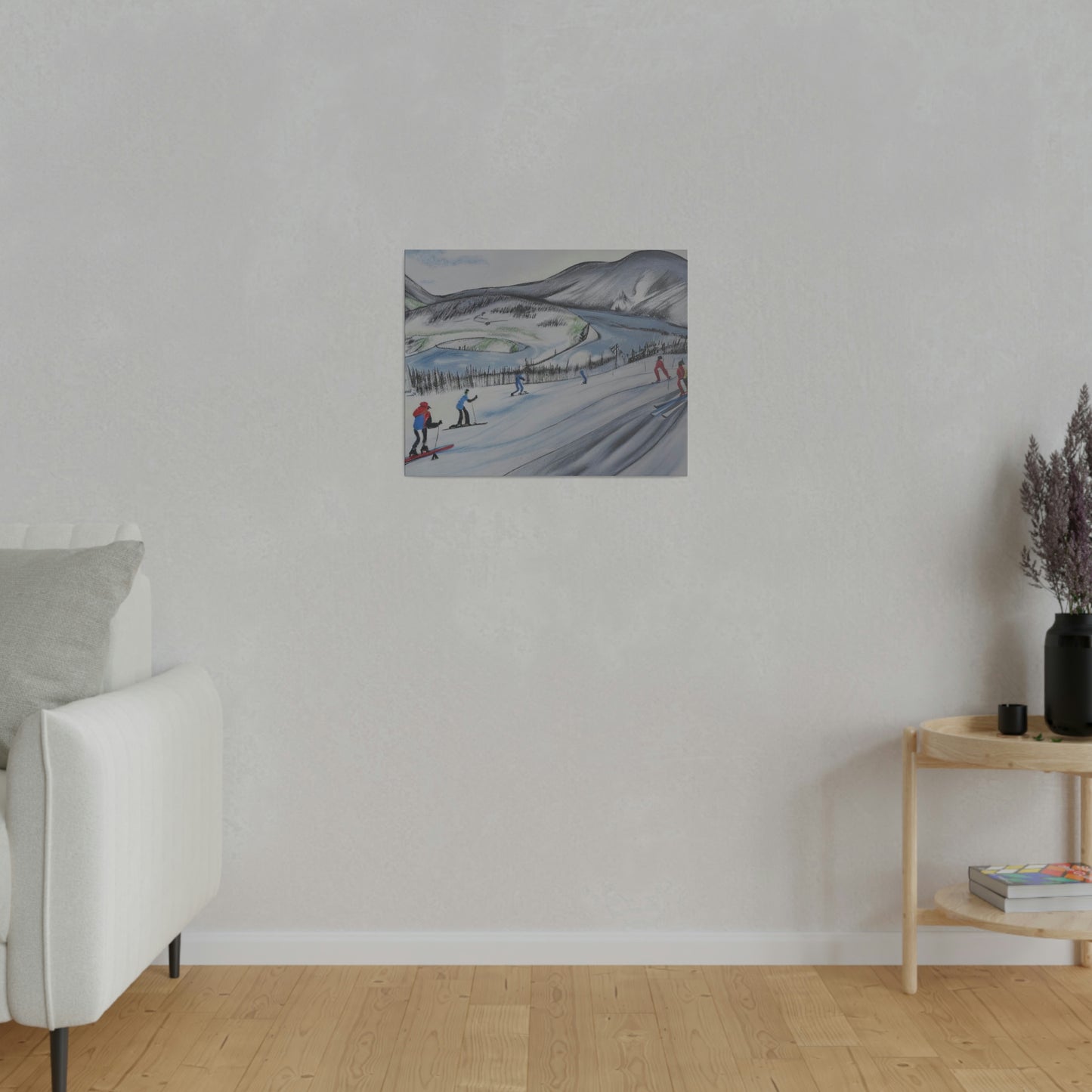 Skiing the Mountain - Canvas Print