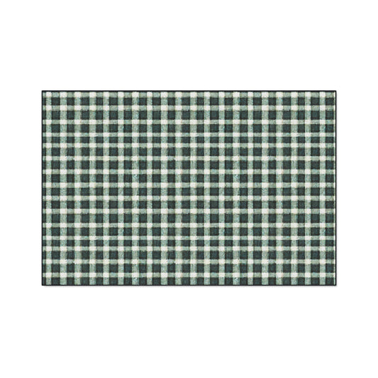 Heavy Duty Floor Mat - Green Plaid
