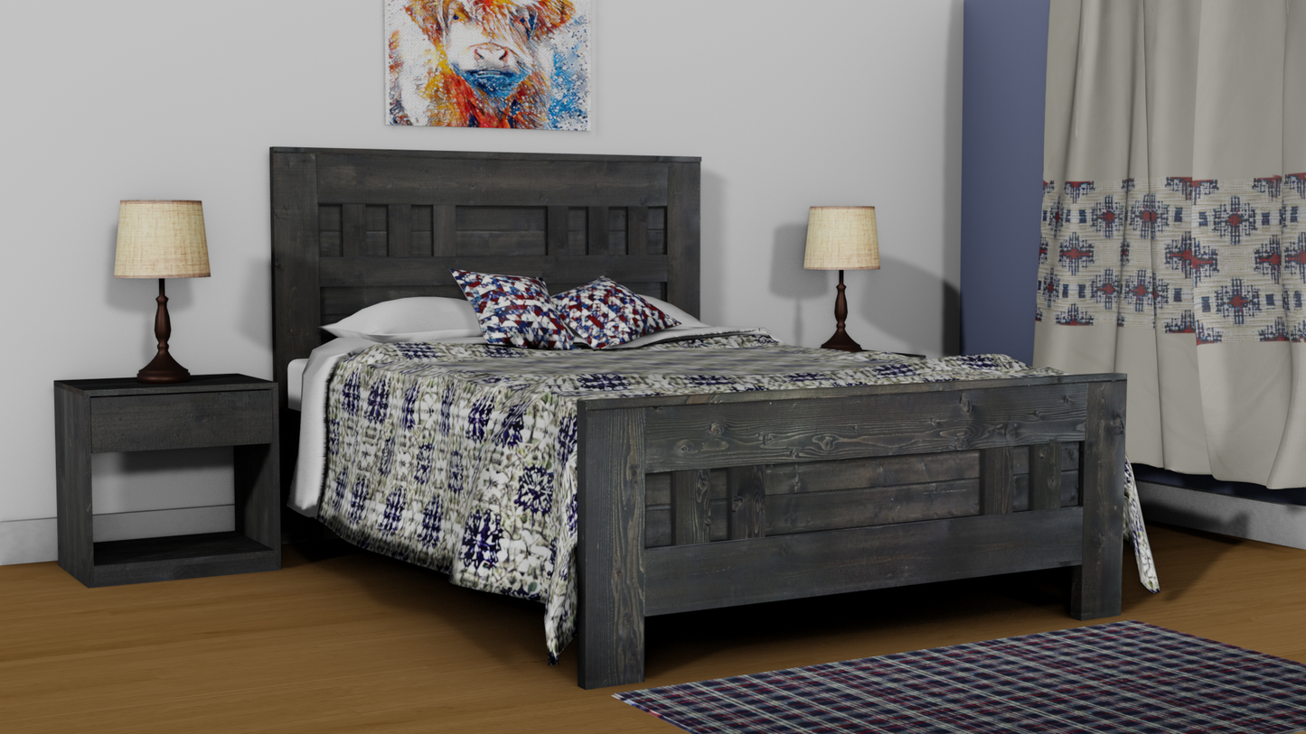Modern Country Solid Wood Bed Frame - The Moncton - Platform Base