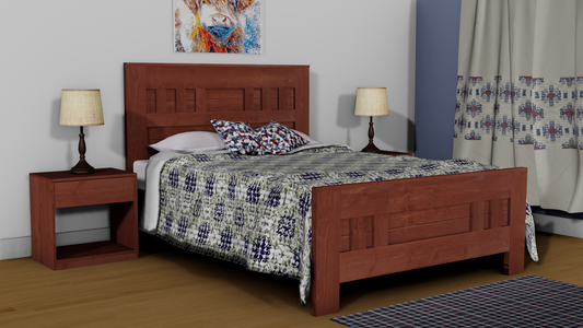 Modern Country Solid Wood Bed Frame - The Moncton - Platform Base