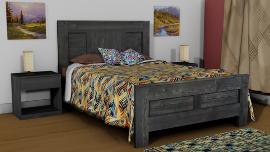 Modern Country Solid Wood Bed Frame - The Niagara - Platform Base