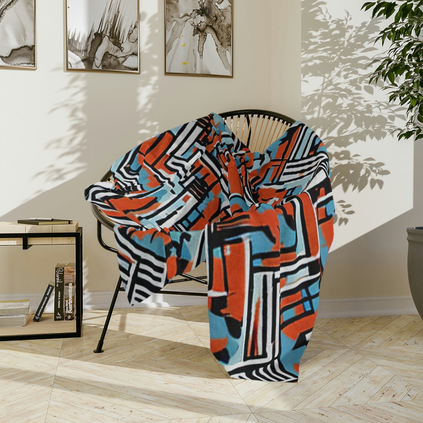 Minky Throw Blanket - Modern Country
