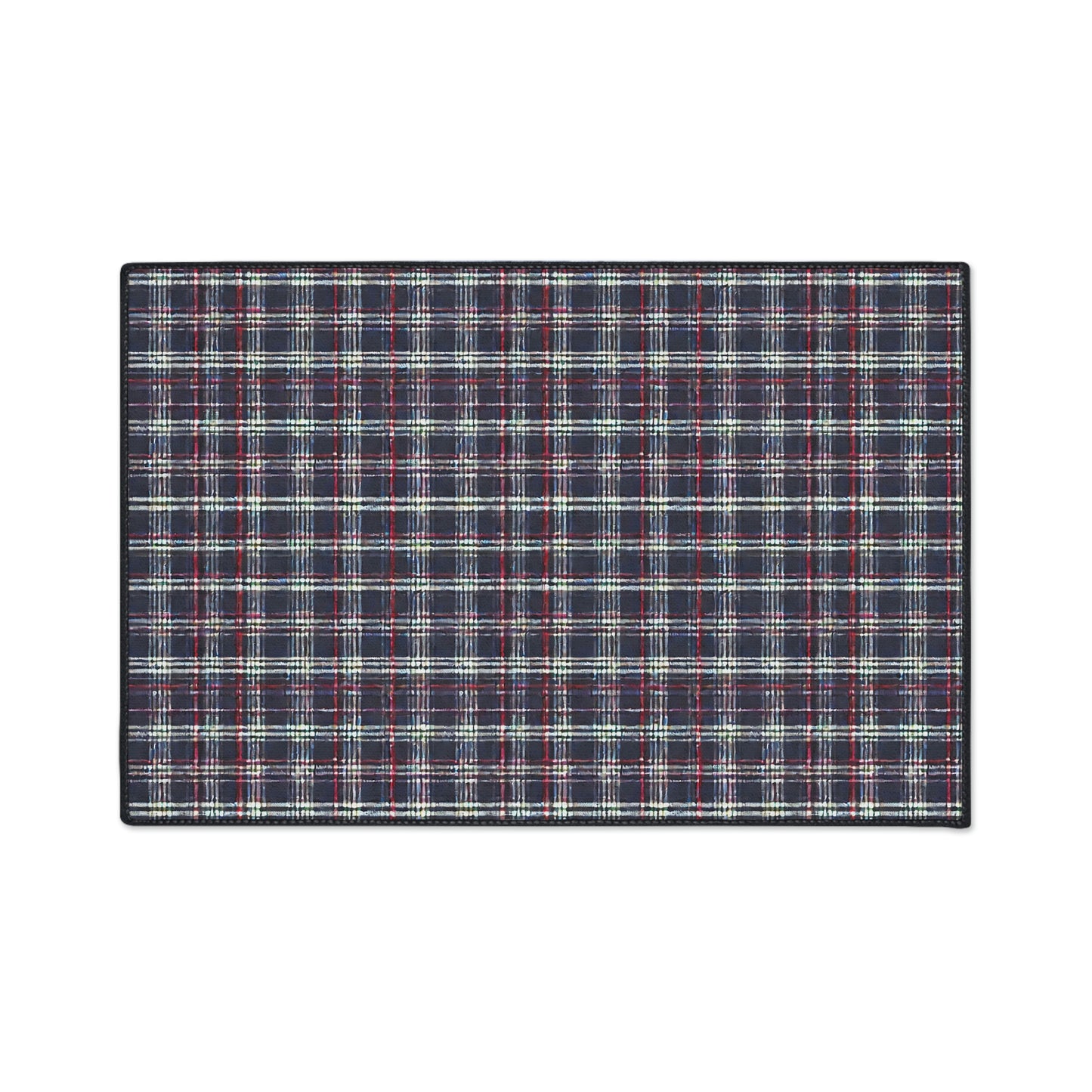 Heavy Duty Floor Mat - Blue/Red Plaid