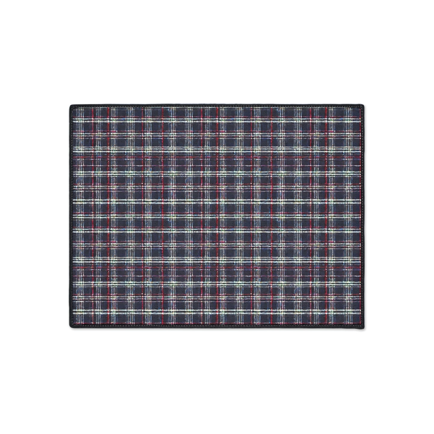 Heavy Duty Floor Mat - Blue/Red Plaid