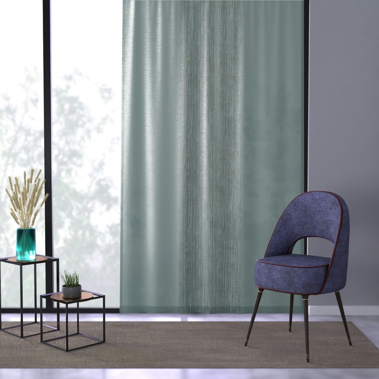 Window Curtain - Textured Stripe