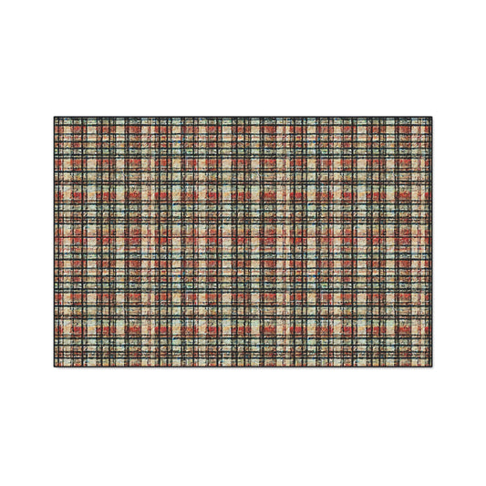 Heavy Duty Floor Mat - Red/Green Plaid