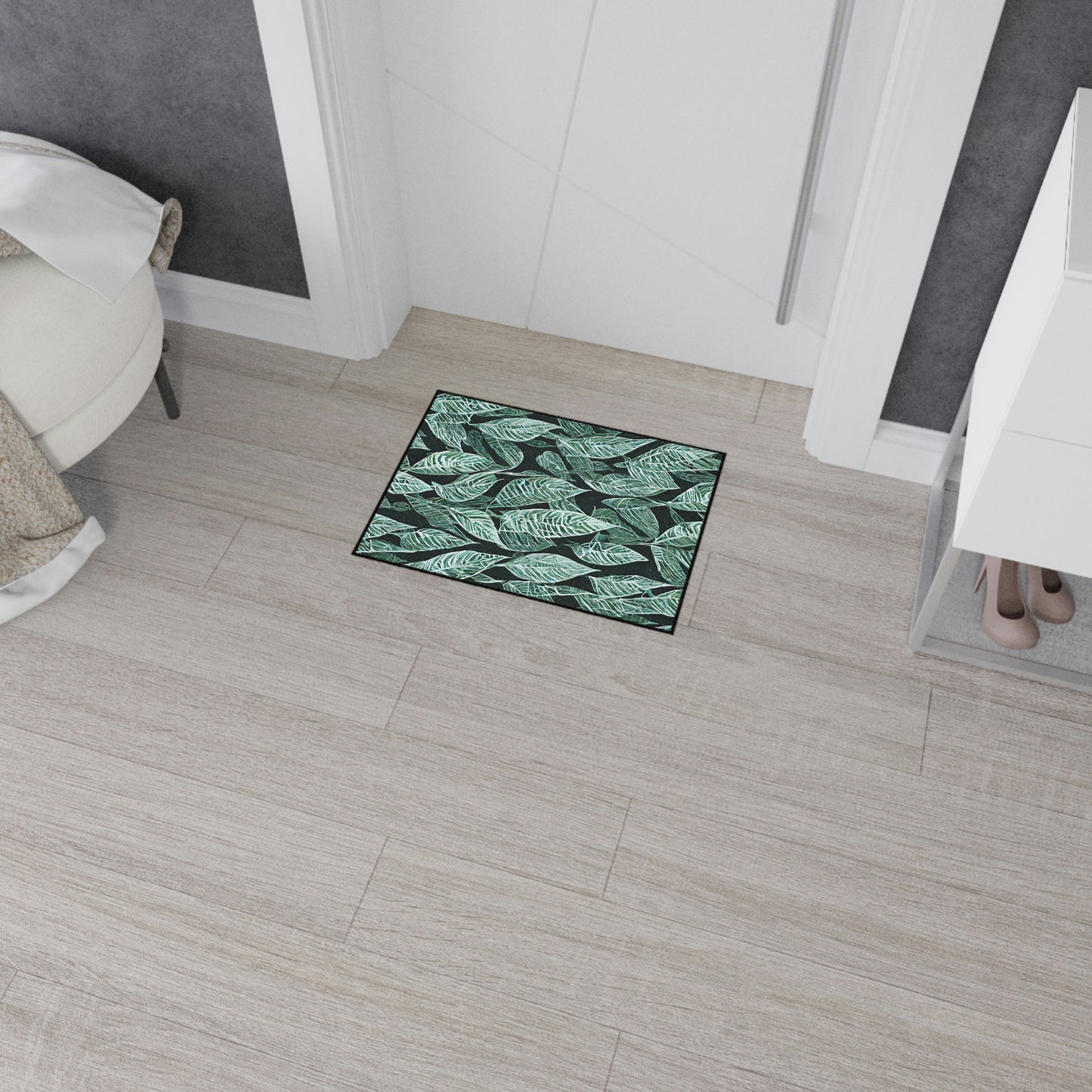 Heavy Duty Floor Mat - Leafy Pattern