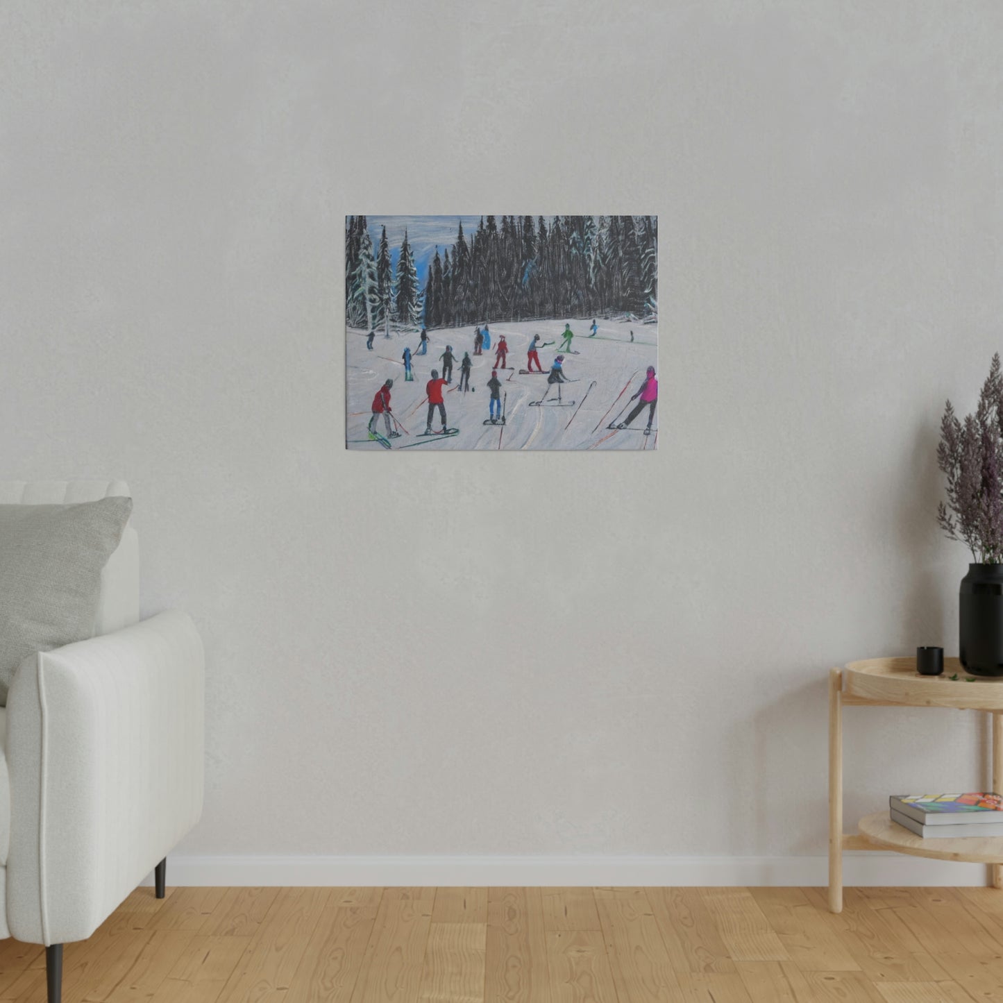 Skiing the Forest - Canvas Print