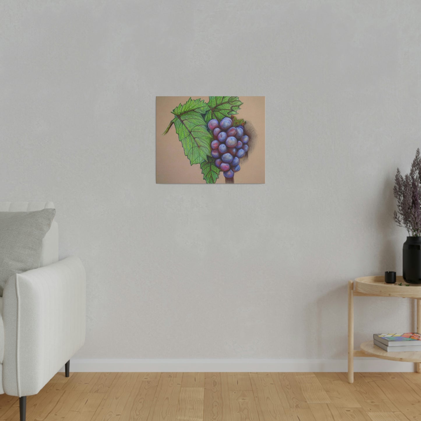 Chalk Grapes - Canvas Print