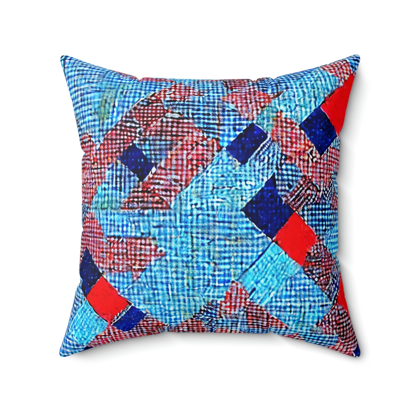 Square Pillow - Patchwork Country